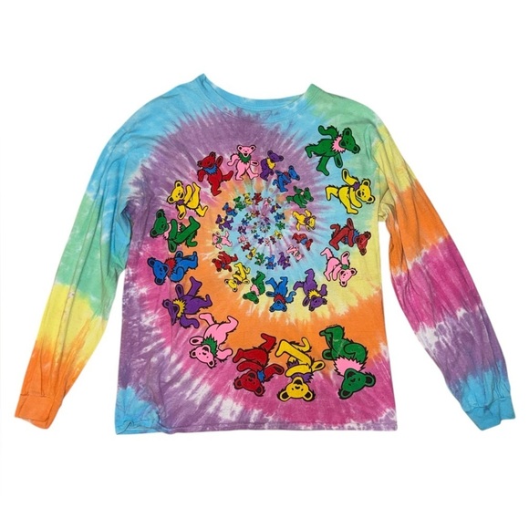 Liquid Blue Tops - Liquid Blue Grateful Dead dancing bears Tie Dye long sleeve T-shirt women’s L